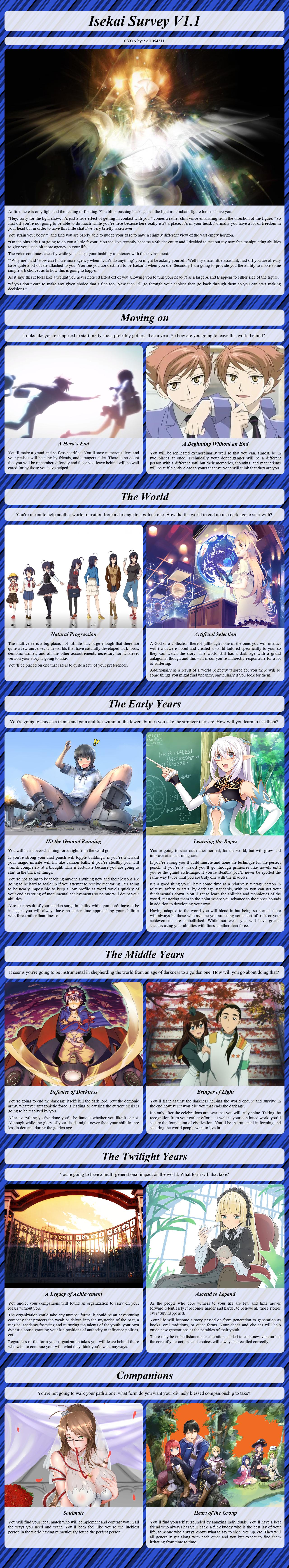 Isekai Survey V Cyoa Image Chest Free Image Hosting And Sharing