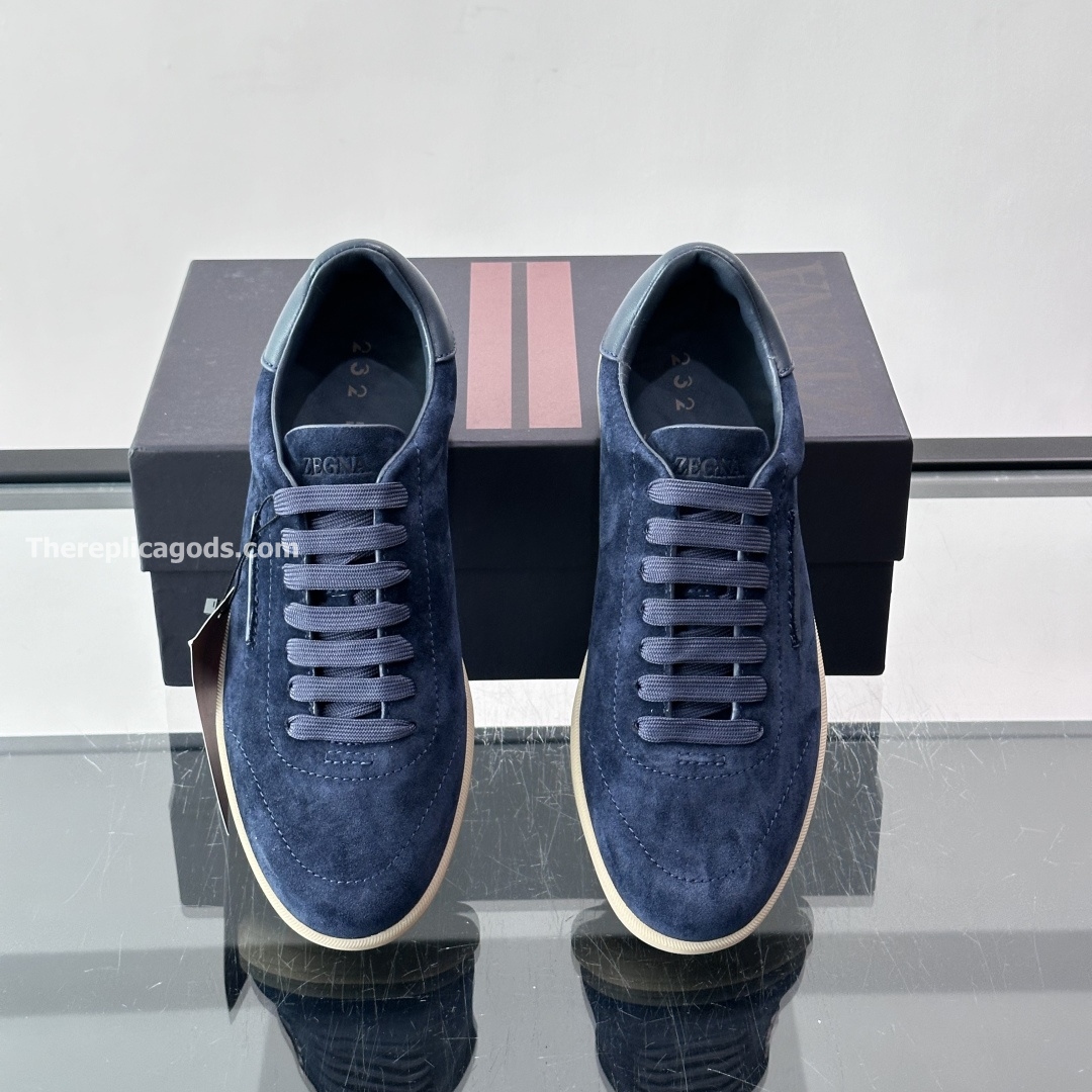 232 SUEDE SNEAKERS BLUE LEATHER, photo 5
