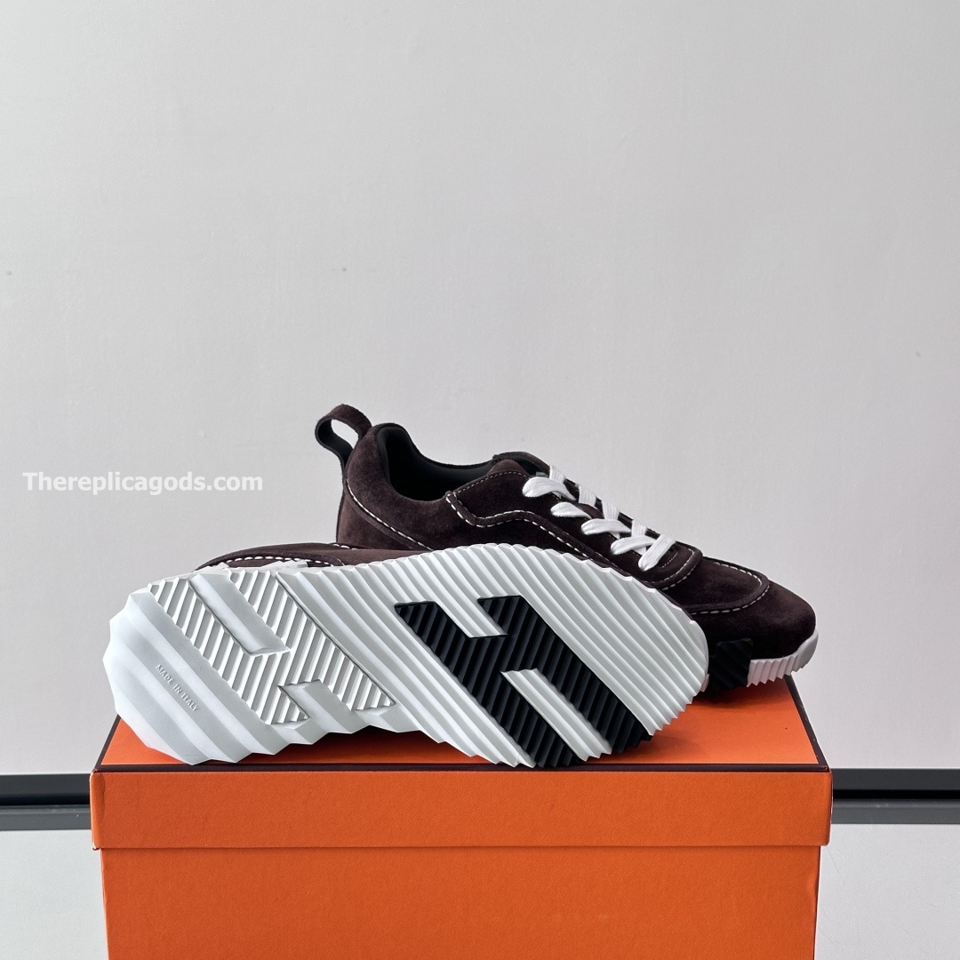 NEXT SNEAKERS BROWN SUEDE CALFSKIN - H387