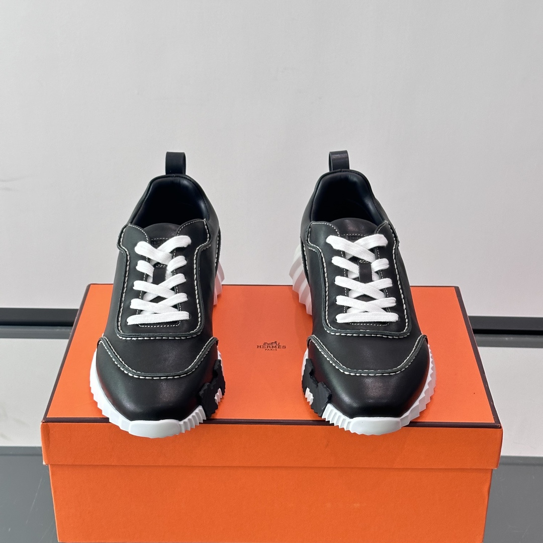 NEXT SNEAKERS BLACK CAFLSKIN LEATHER - H385