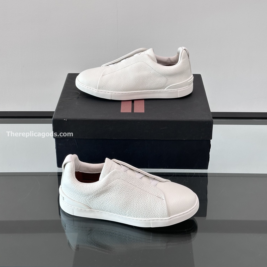 OFF WHITE DEERSKIN TRIPLE STITCH SNEAKERS