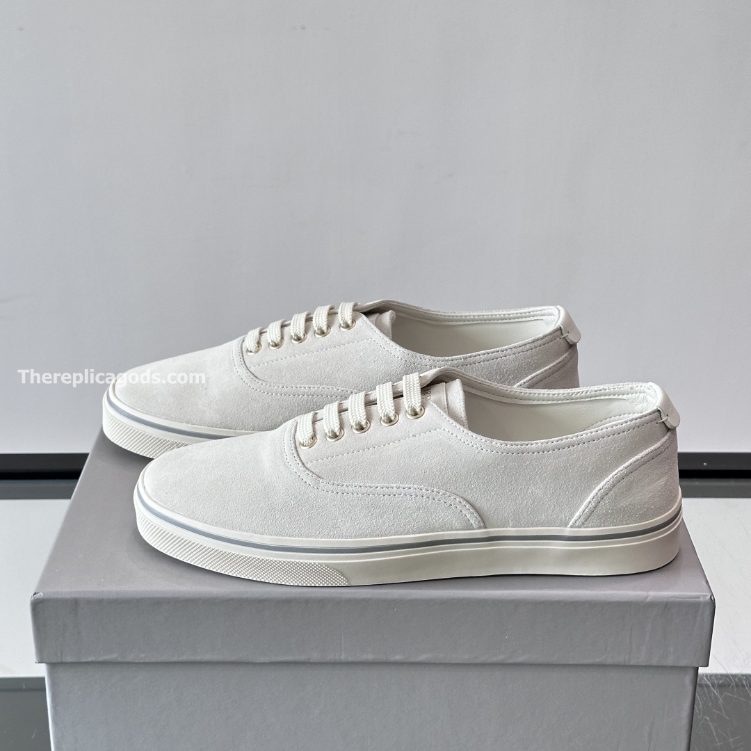 SUEDE SNEAKERS IN WHITE, photo 4