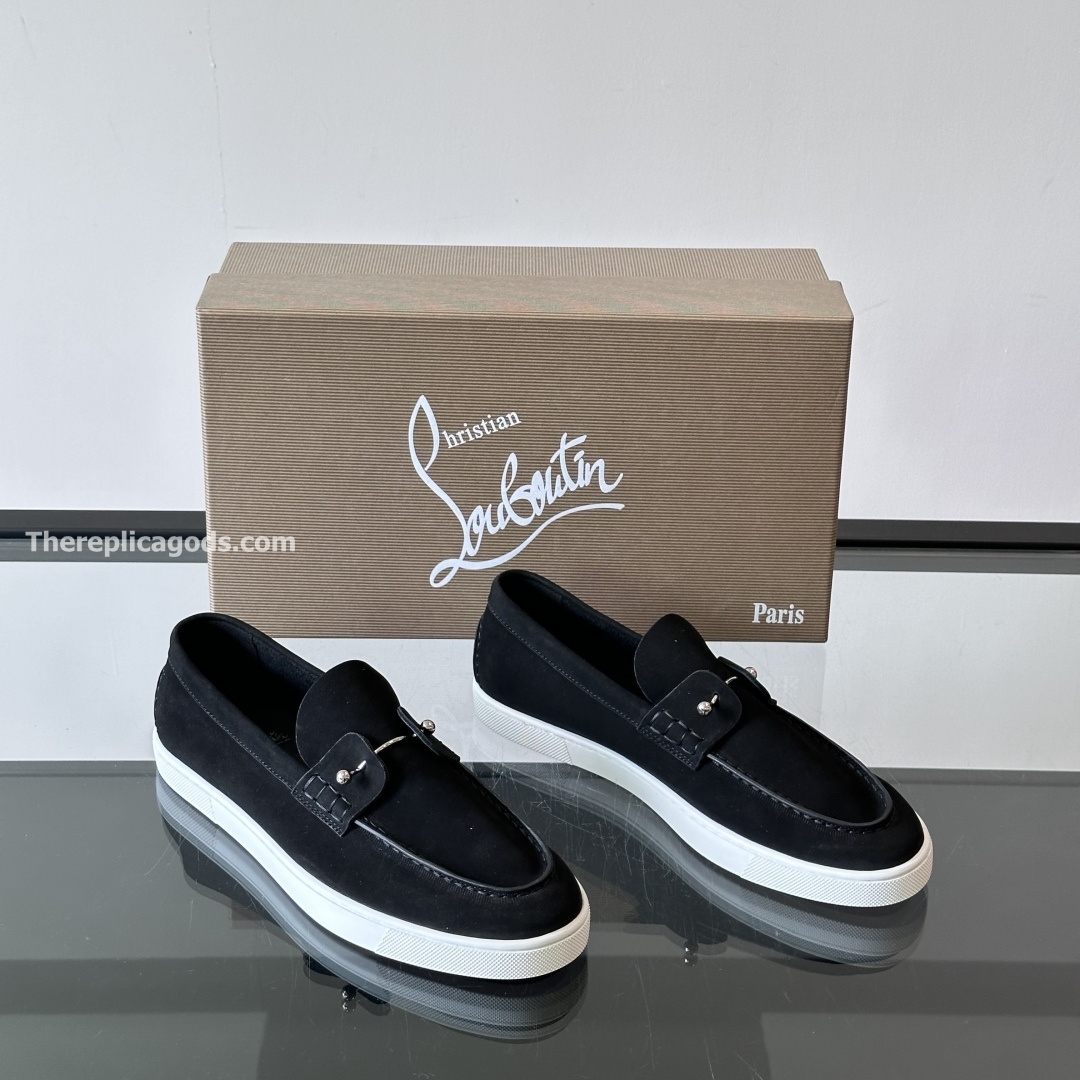 CHAMBELIBOAT BOAT SHOES IN BLACK - CL169
