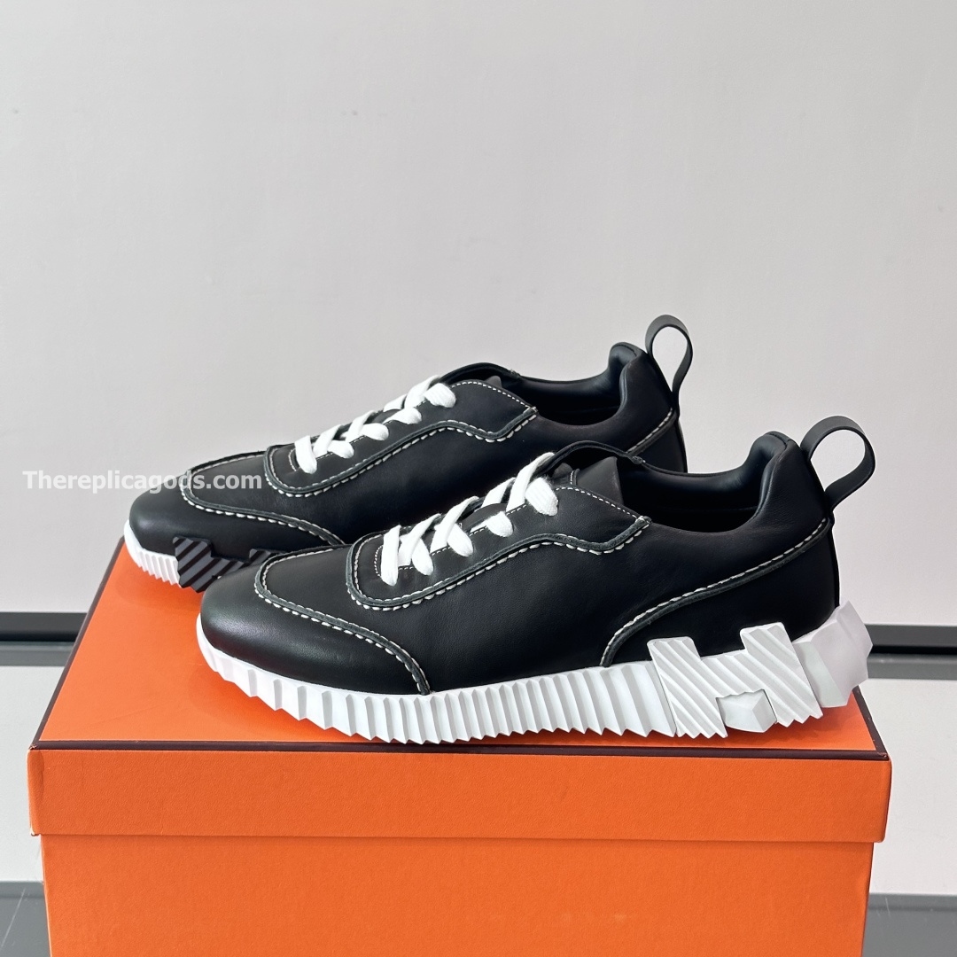 NEXT SNEAKERS BLACK CAFLSKIN LEATHER - H385