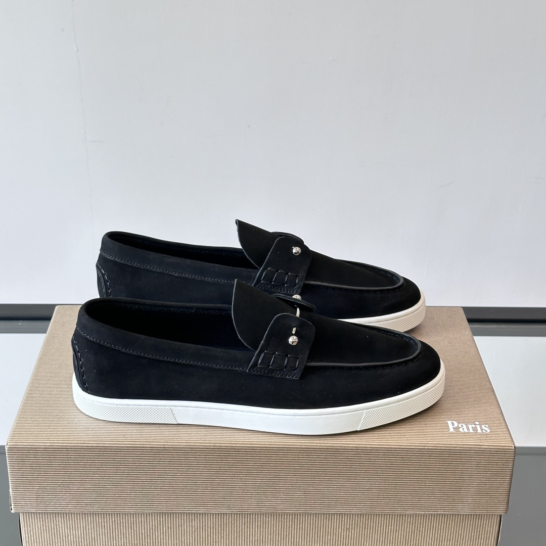 CHAMBELIBOAT BOAT SHOES IN BLACK - CL169