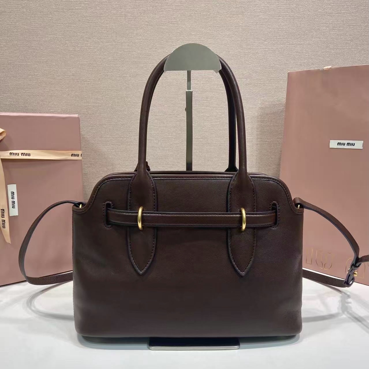 AVENTURE BAG DARK BROWN NAPPA LEATHER