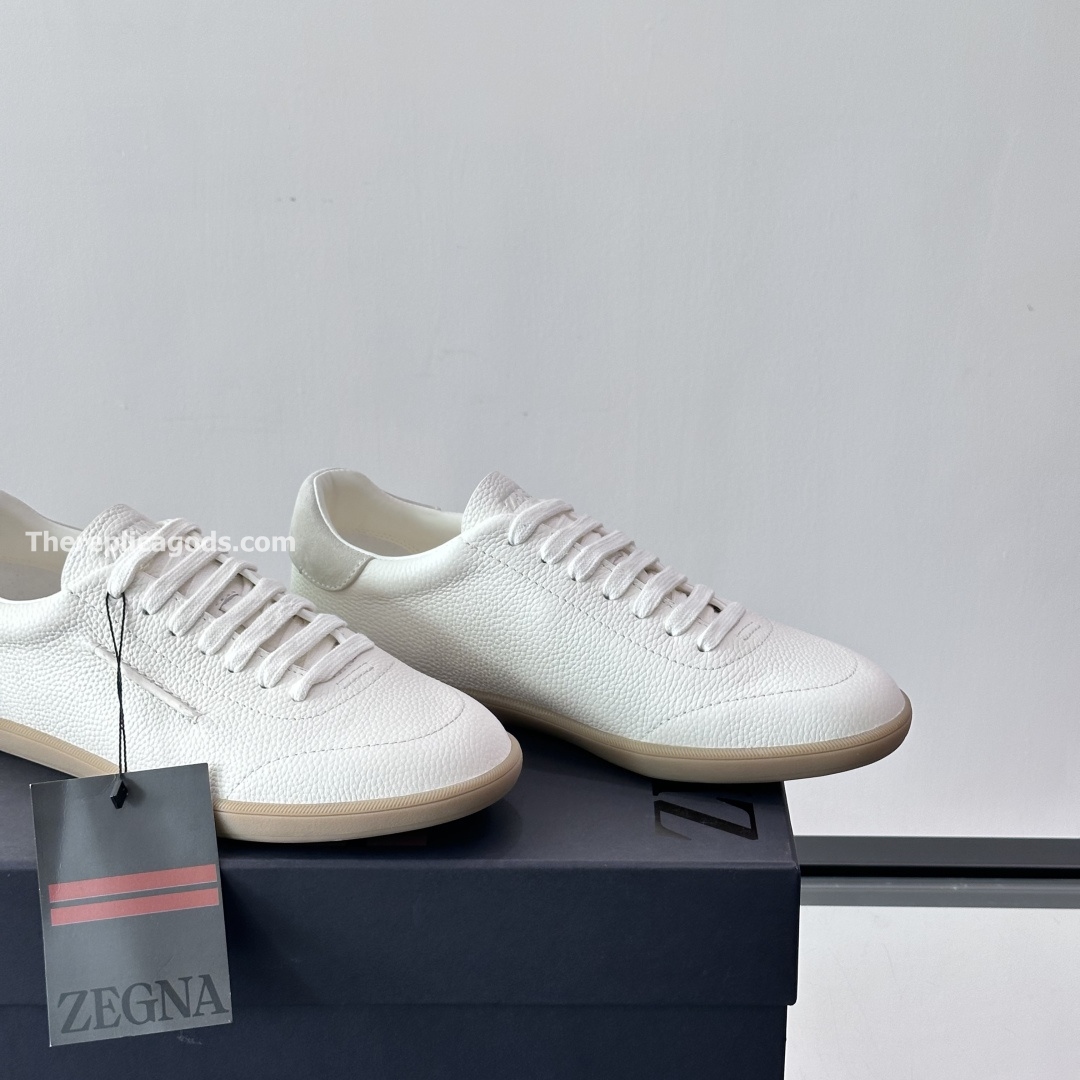 232 LOW-TOP SNEAKERS WHITE GRAINED LEATHER, photo 8