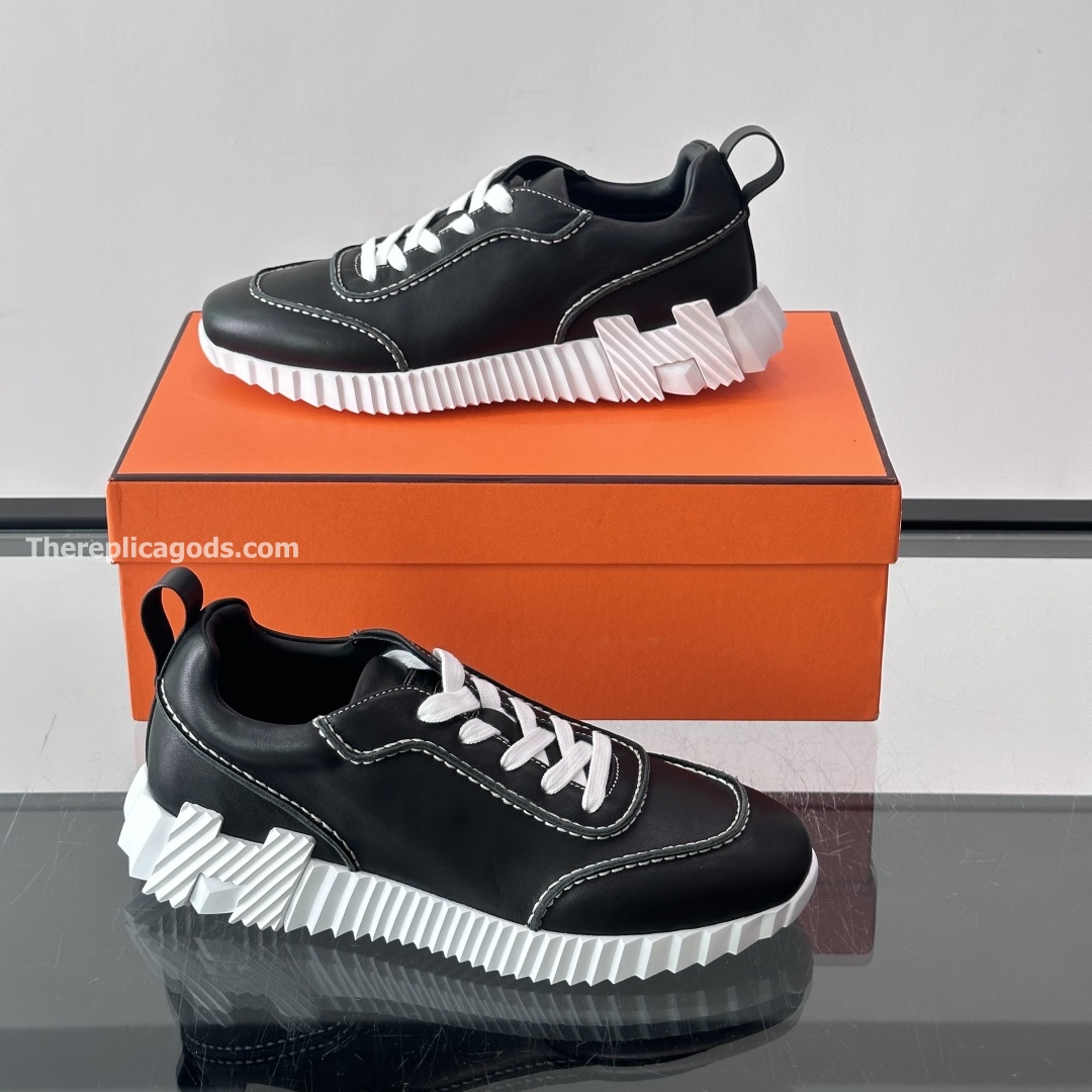 NEXT SNEAKERS BLACK CAFLSKIN LEATHER - H385