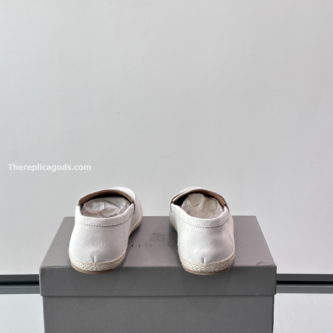 SUEDE PENNY LOAFERS IN WHITE, photo 9