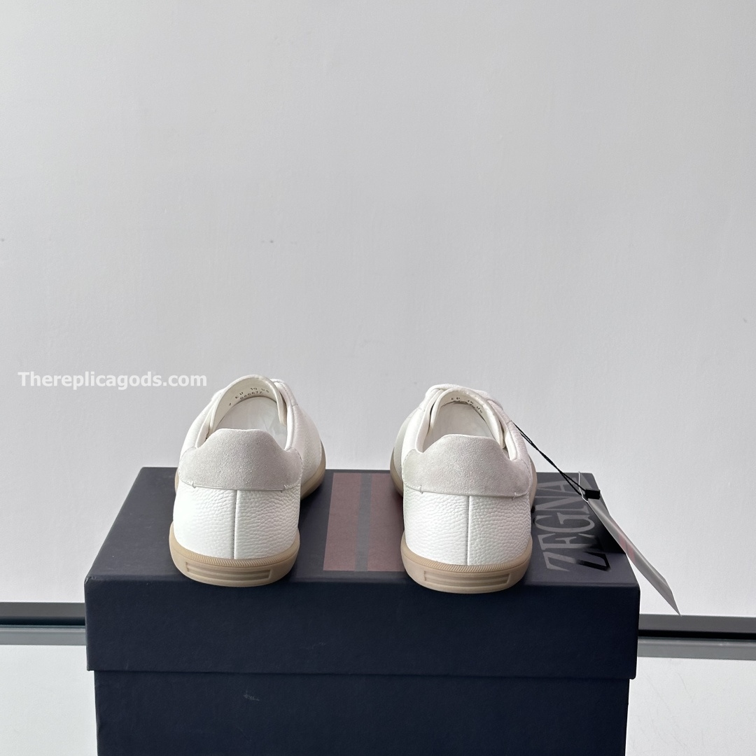 232 LOW-TOP SNEAKERS WHITE GRAINED LEATHER, photo 9