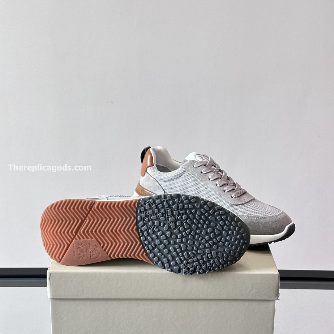 SUEDE AND MESH SNEAKERS IN GREY, photo 10