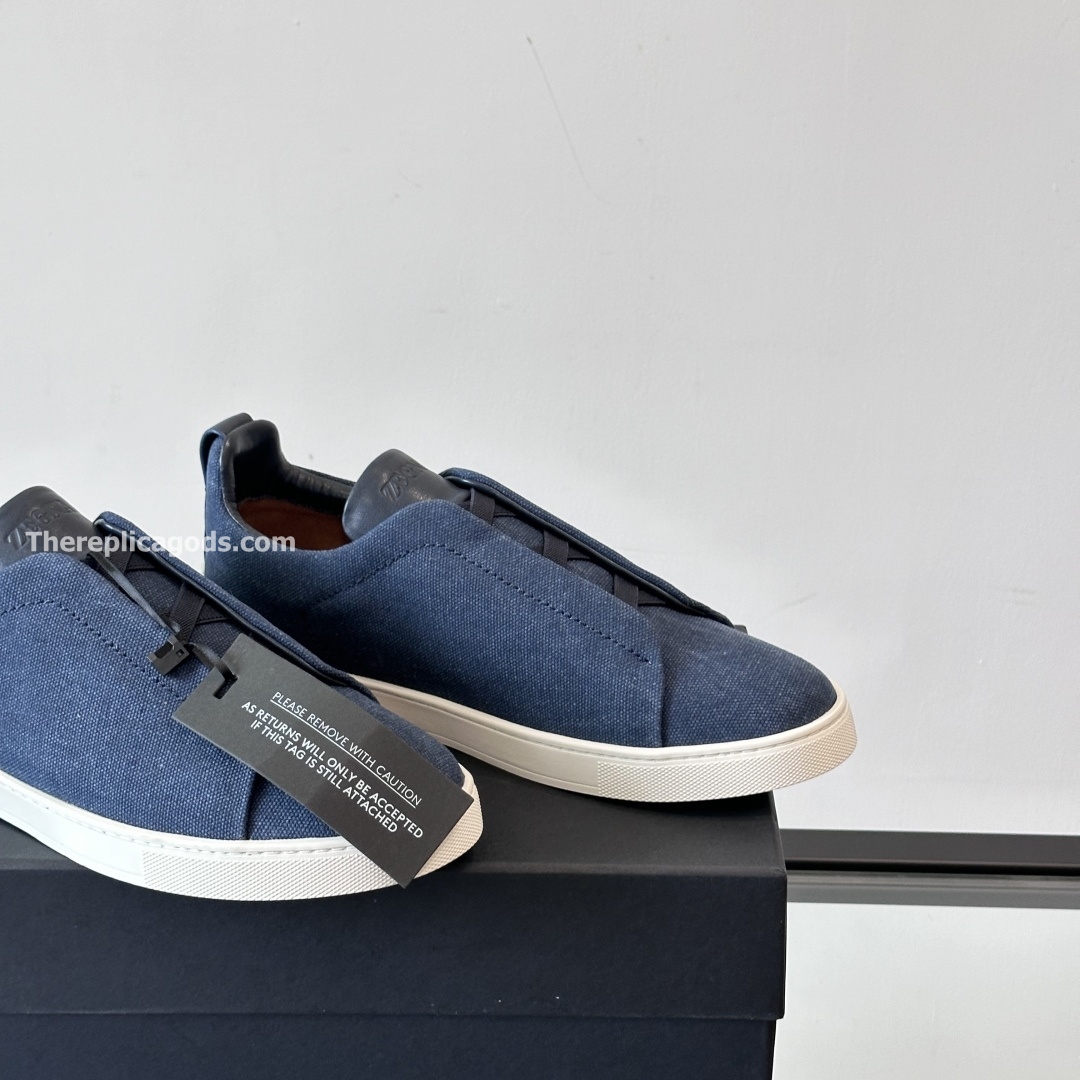 UTILITY BLUE SUEDE TRIPLE STITCH SNEAKERS