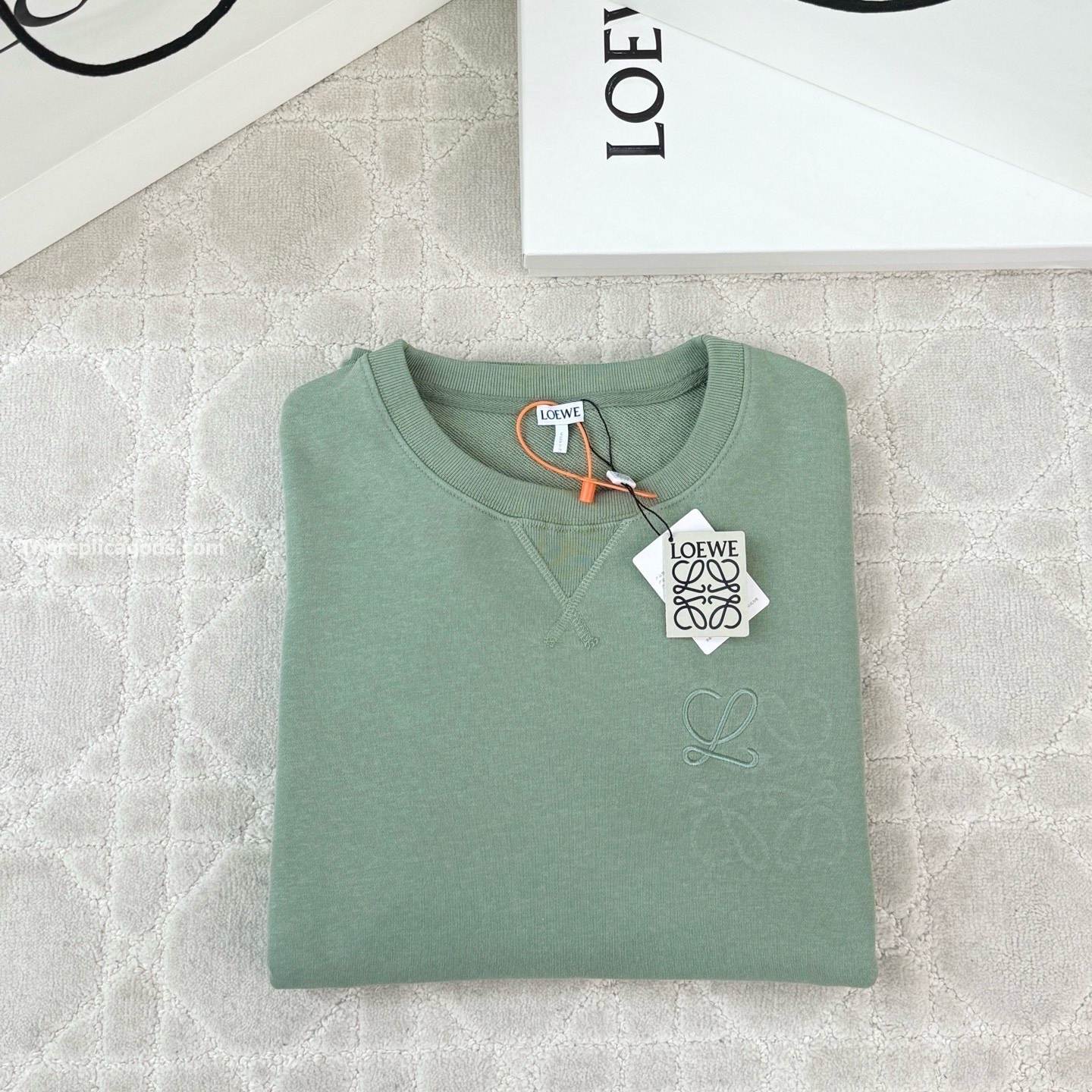 ANAGRAM COTTON SWEATSHIRT IN GREEN - SK822