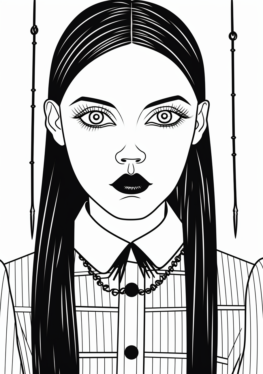 Abstract Wednesday Addams Sharp Edges - Wallpaper - Image Chest - Free ...
