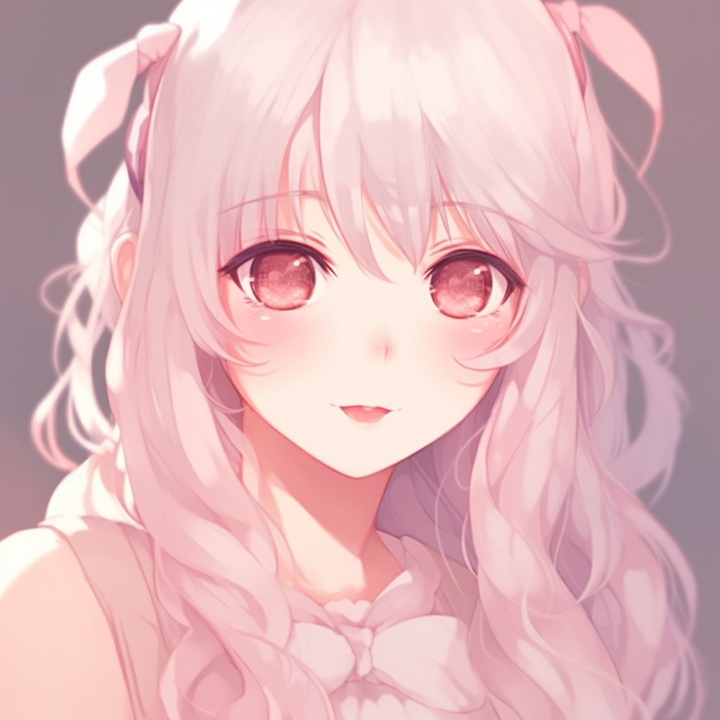 Anime girl with pink hair - Discord Pfp