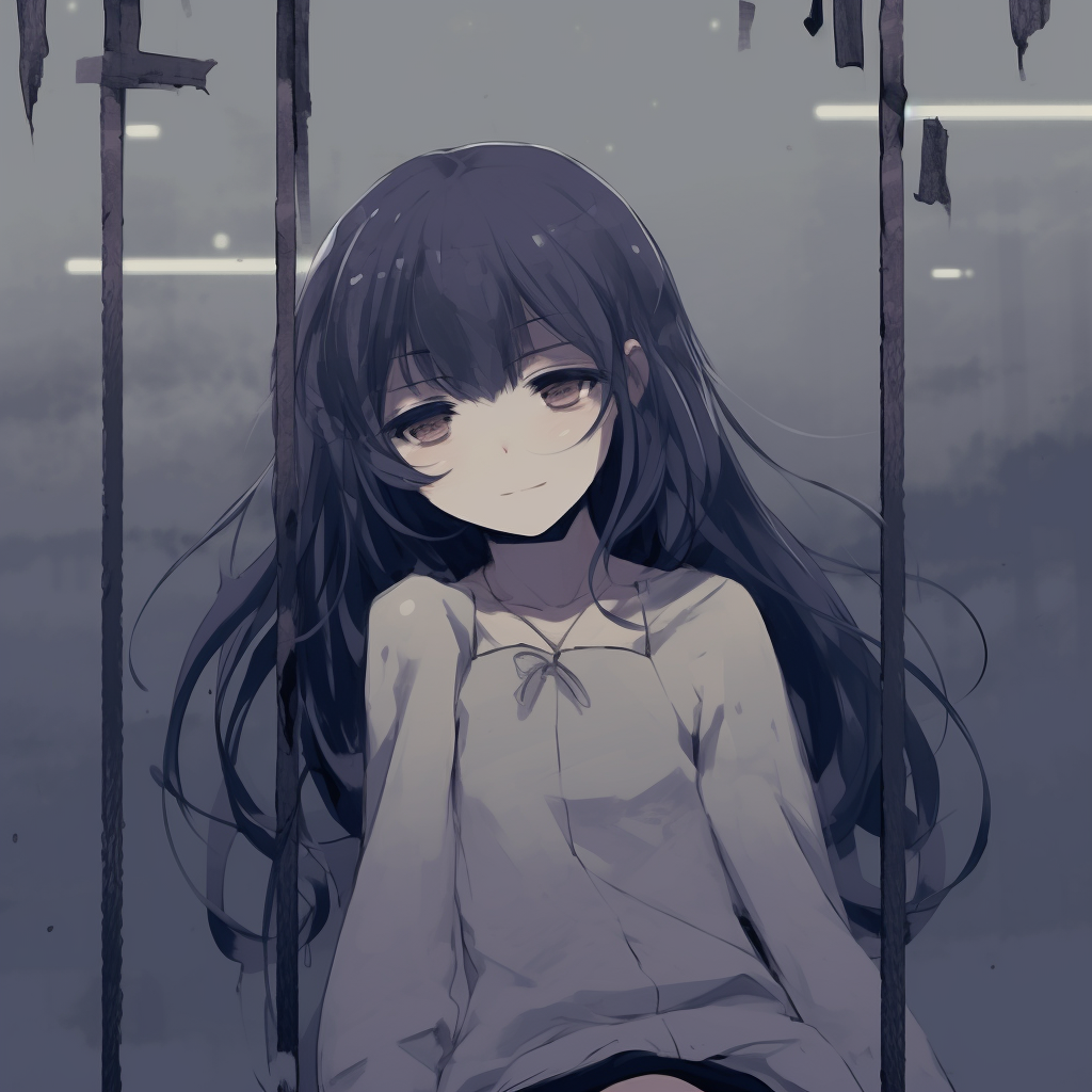 Lonely Girl in Rainy Setting - hd depressed anime girl pfp - Image ...