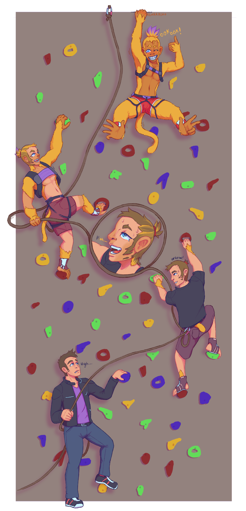 Monkey See Monkey Climb by Klaraklao : r/FurryTF