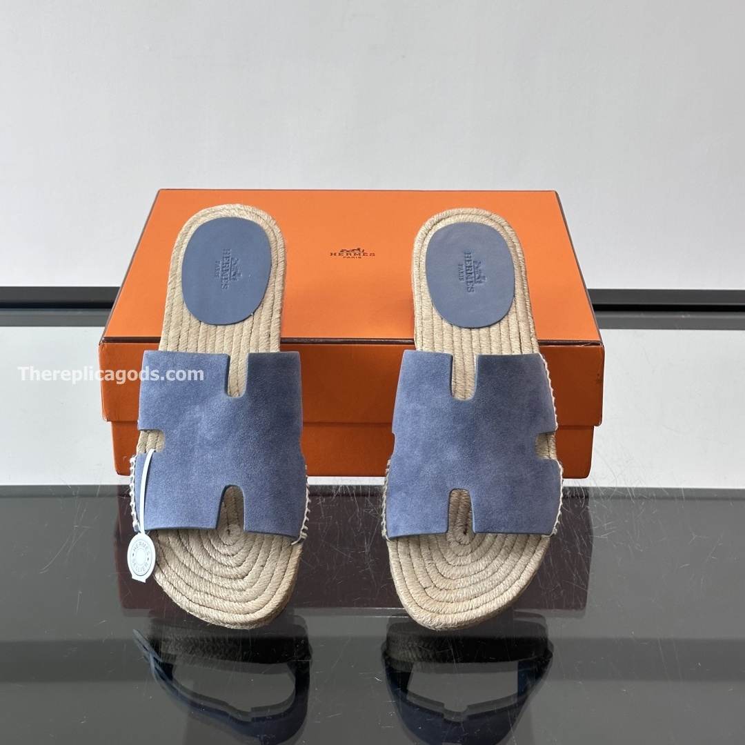 ANTIGUA SANDALS BLUE SUEDE GOATSKIN - HS149