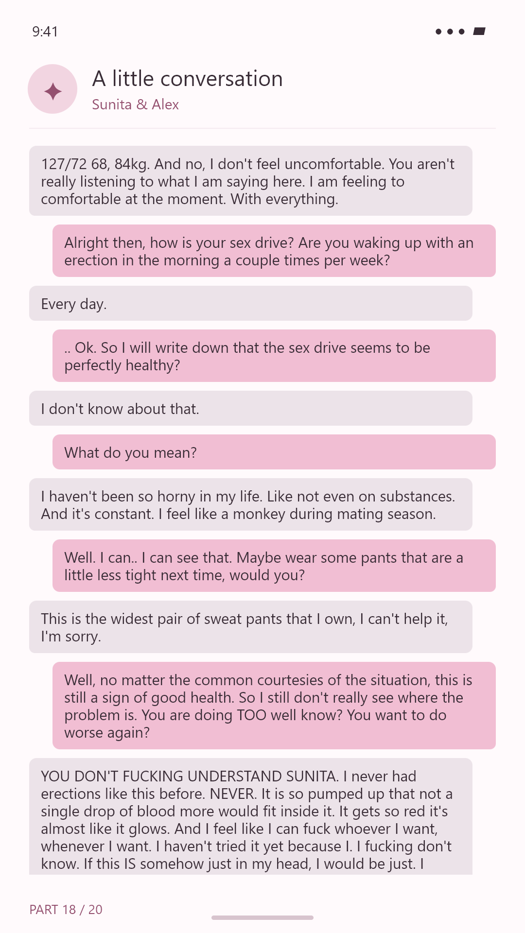 My new therapist is finally getting to the bottom of it | Part 1 | [text-heavy, slow-burn], image 18