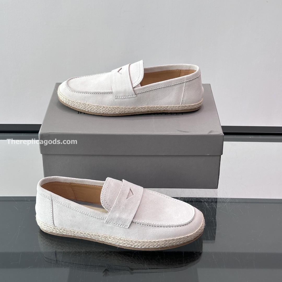 SUEDE PENNY LOAFERS IN WHITE, photo 6