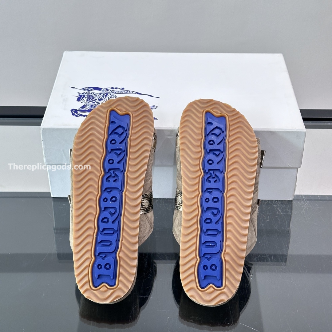 CHECK SUEDE URCHIN SANDALS - BBRS8