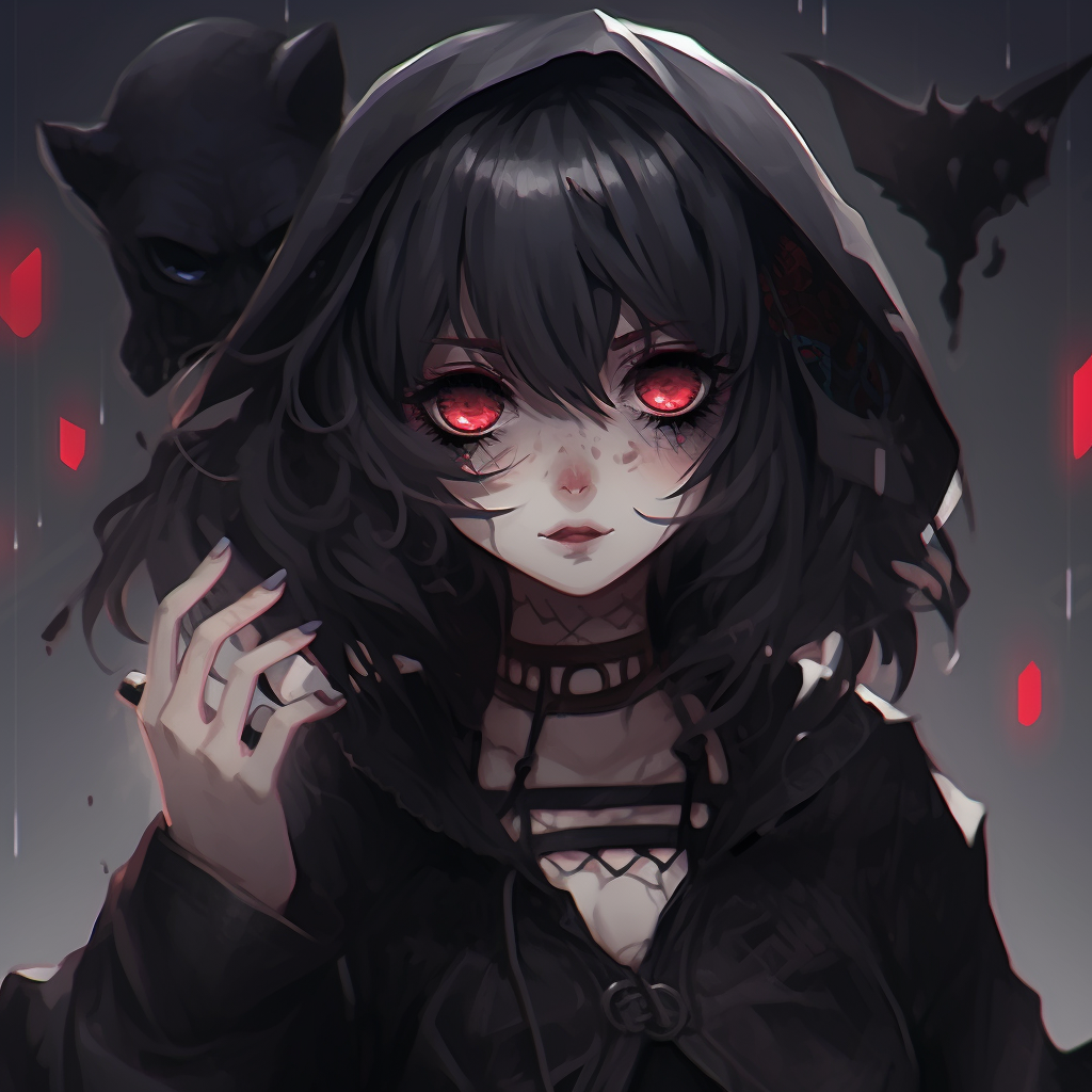 Gothic girl x anime art - Sick anime characters | OpenSea