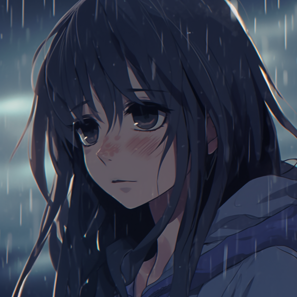 tumblr girl crying in the rain