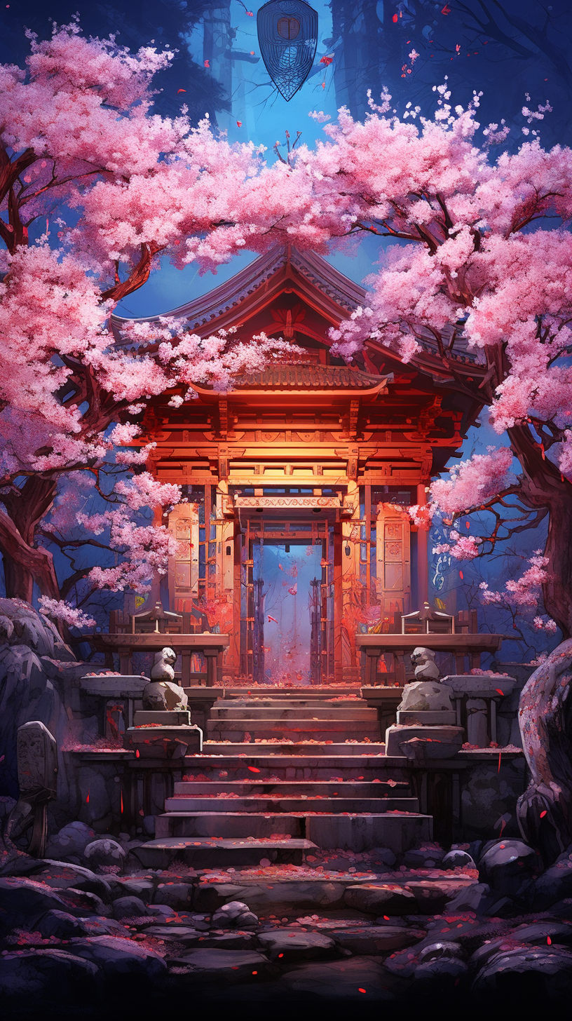 Serene Anime Shrine in Majestic Mountain Valley | MUSE AI