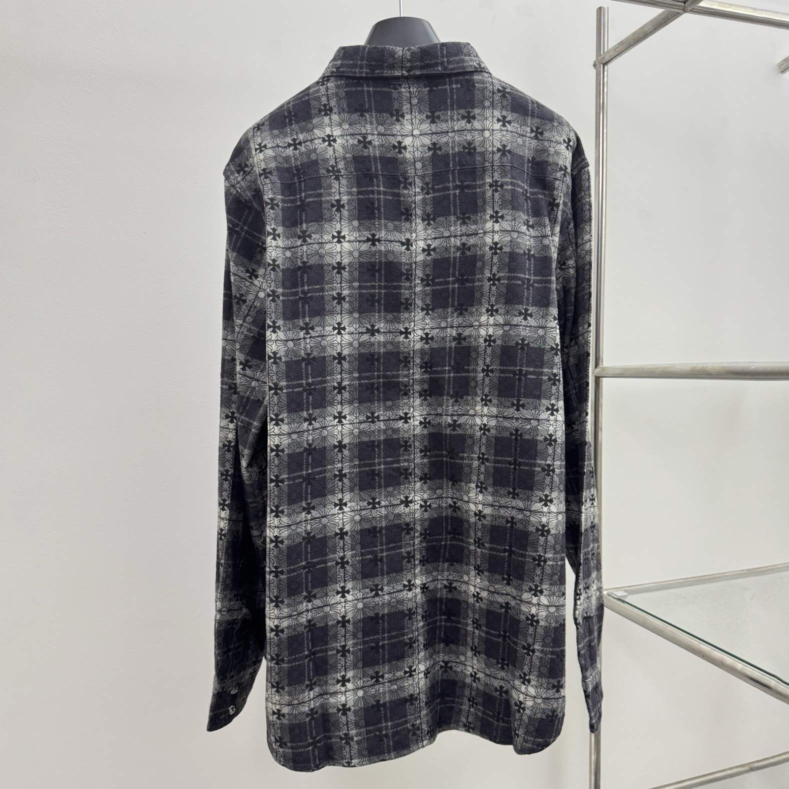MONOGRAM CROSS PATCH FLANNEL SHIRT - SH535