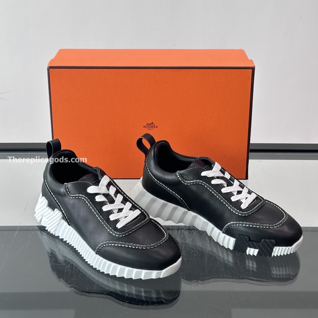 NEXT SNEAKERS BLACK CAFLSKIN LEATHER - H385