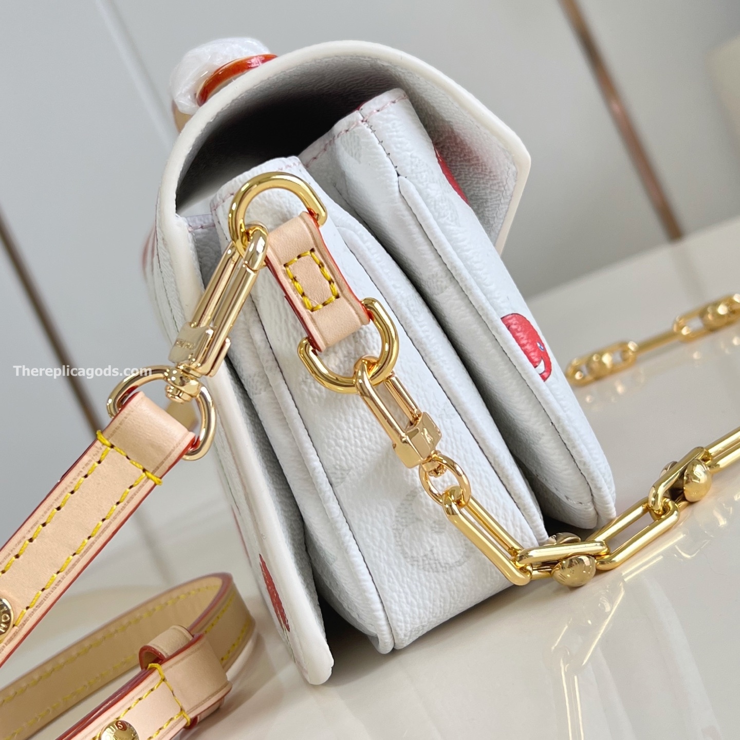 x TAKASHI MURAKAMI POCHETTE M?TIS EAST WEST WHITE MONOGRAM CANVAS M14231