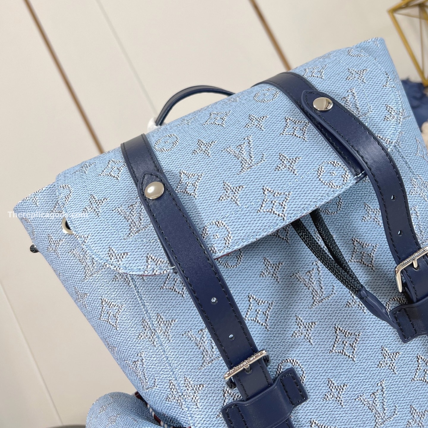 CHRISTOPHER MM BACKPACK BLUE MONOGRAM HERITAGE CANVAS M14676