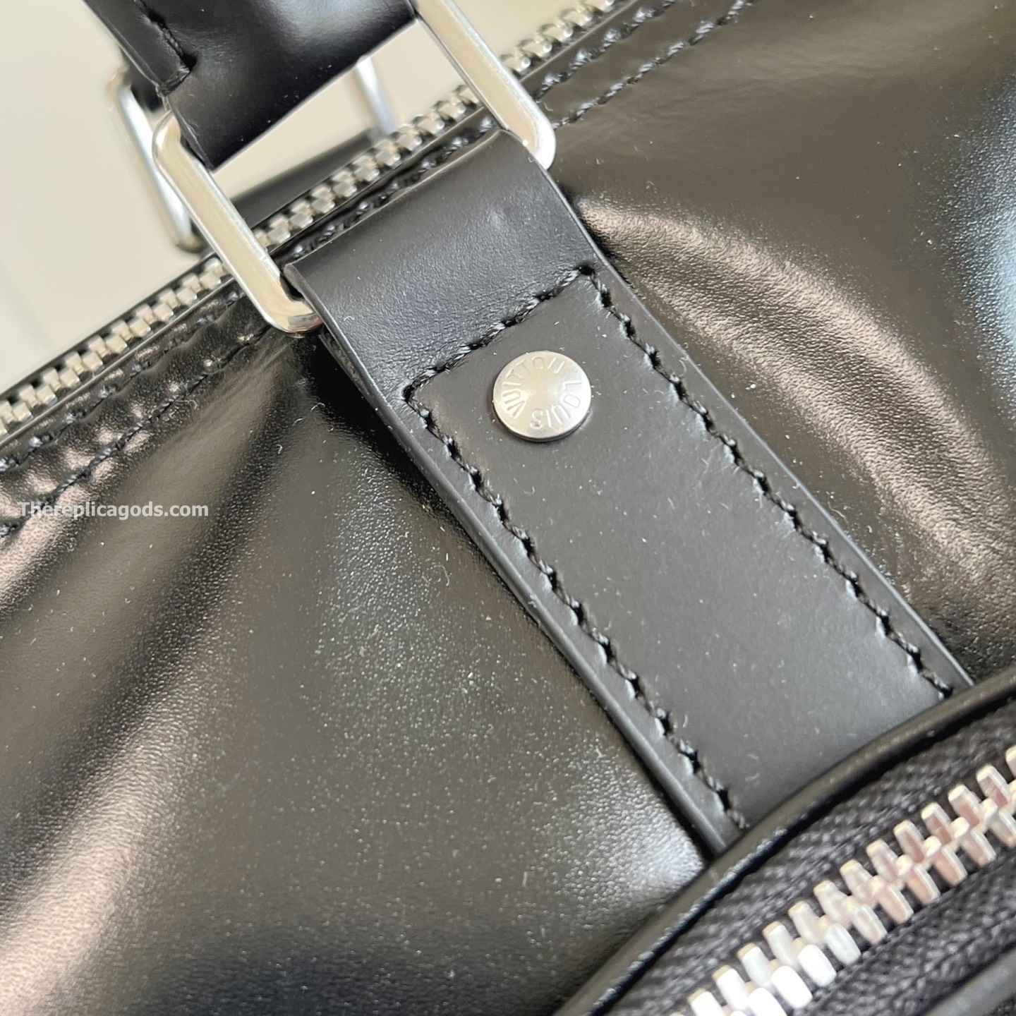 KEEPALL CARGO BANDOULIERE 50 BAG BLACK CALF LEATHER M13992