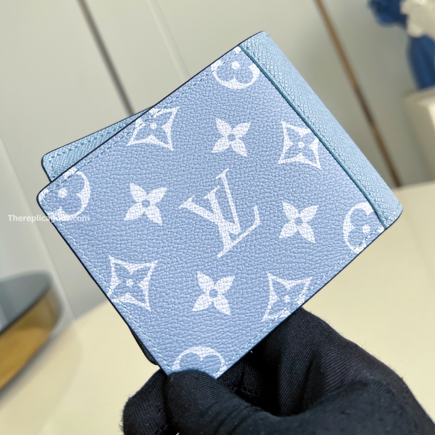 MULTIPLE WALLET BLUE MONOGRAM CANVAS M14111