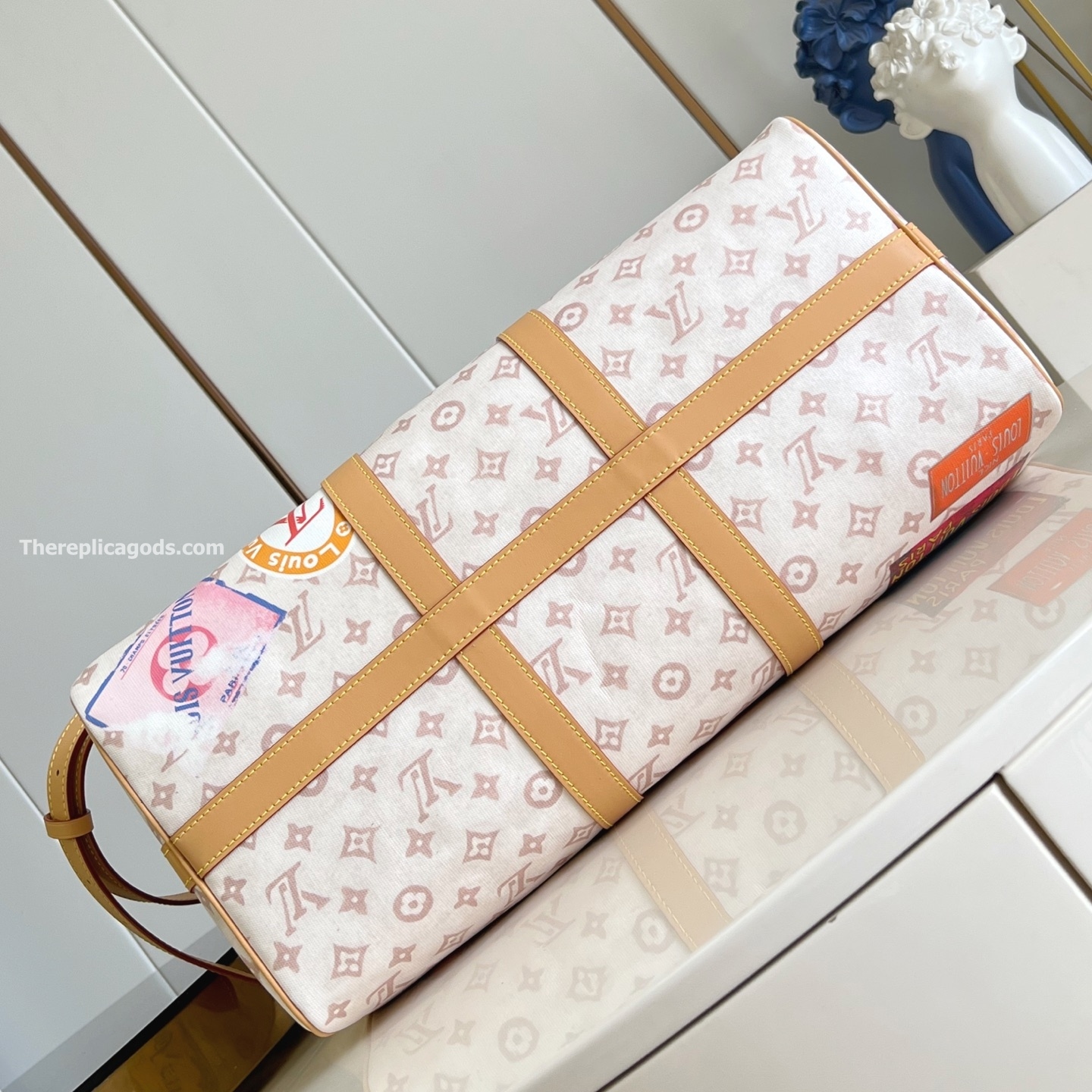 KEEPALL BANDOULIERE 45 MONOGRAM DUNE CANVAS M14736