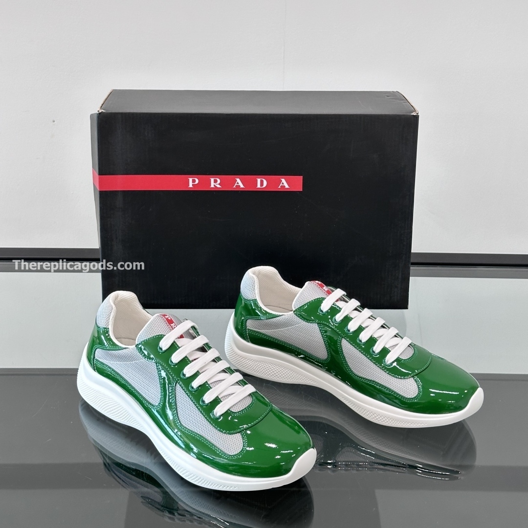 AMERICA'S CUP SNEAKERS IN GREY AND GREEN - PD222