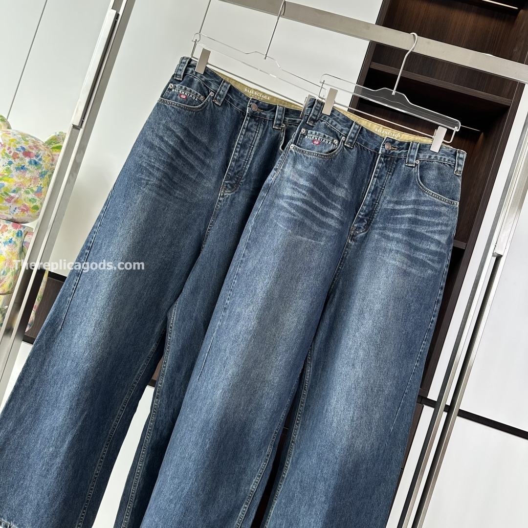 WIDE LEG BAGGY PANTS IN DEEP BLUE - TP599