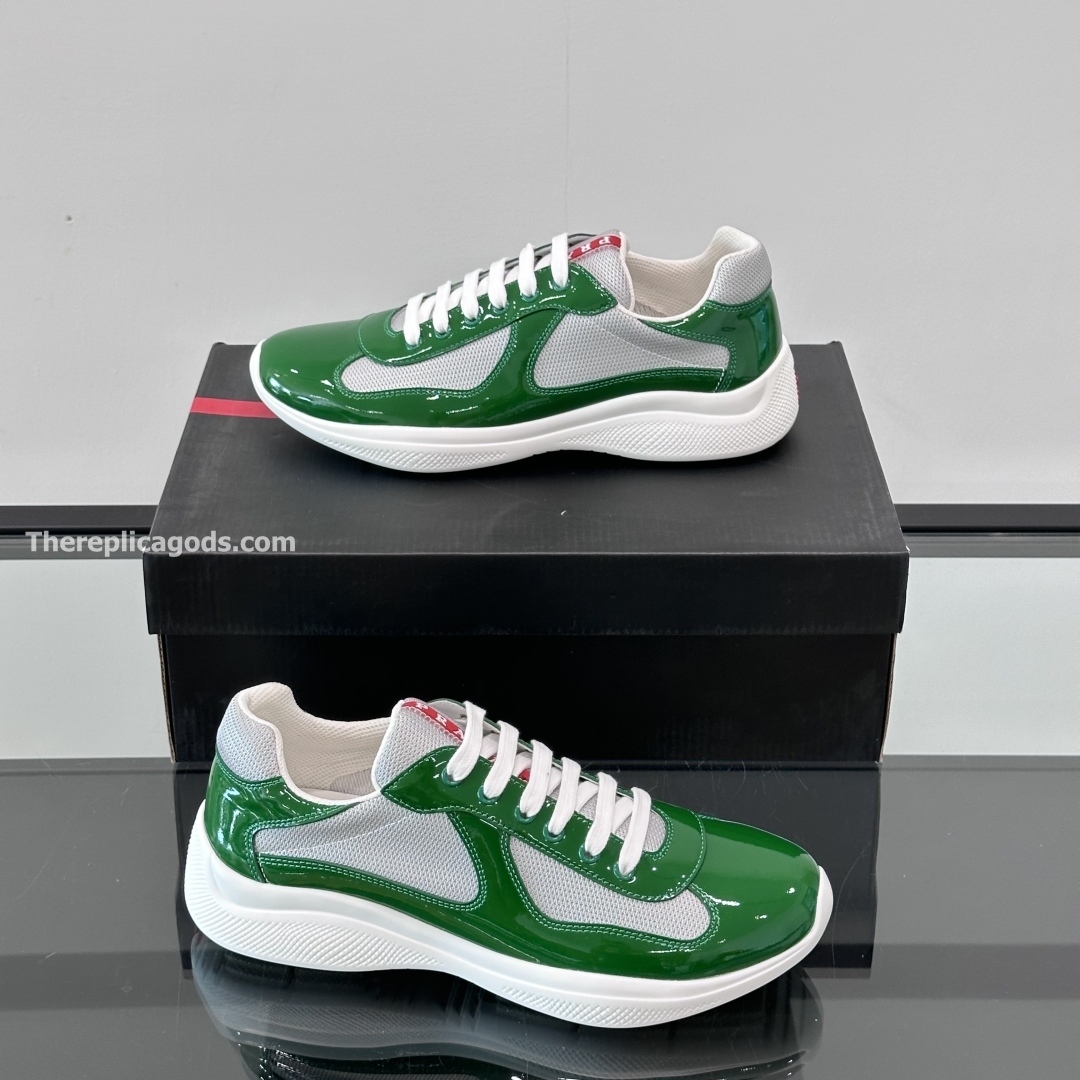 AMERICA'S CUP SNEAKERS IN GREY AND GREEN - PD222