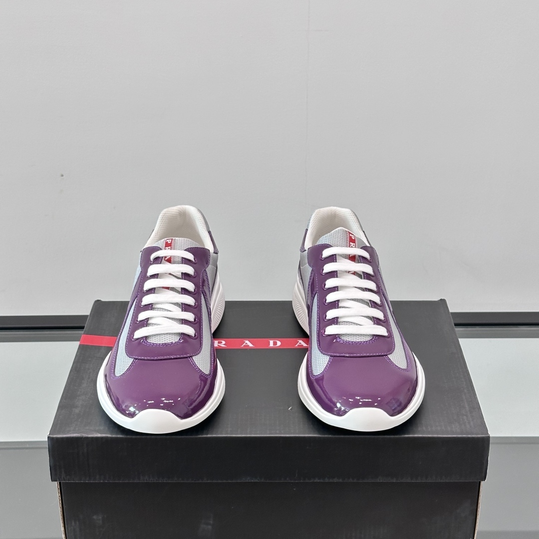 AMERICA'S CUP SNEAKERS IN WHITE AND PURPLE - PD225