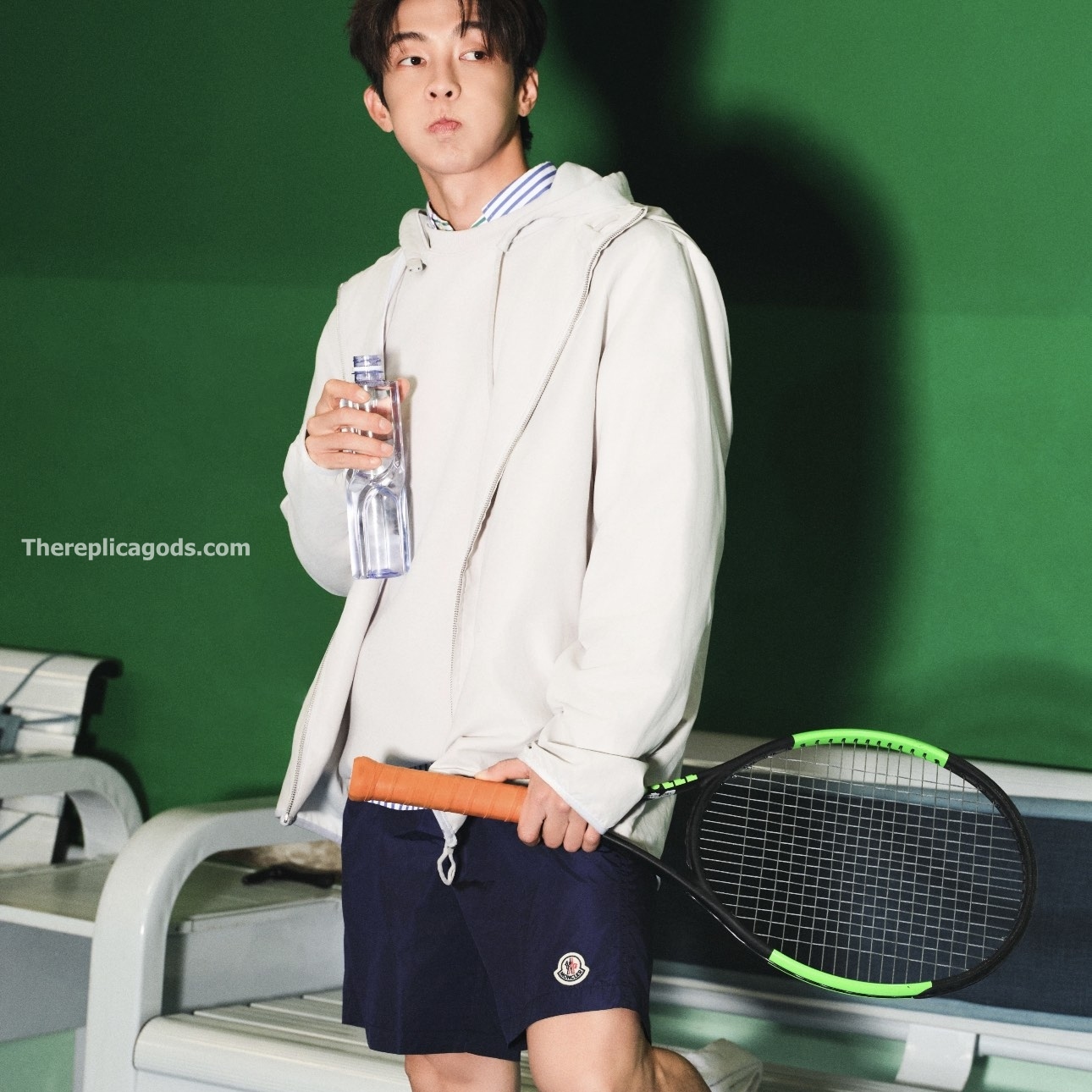 LOGO PATCH SWIM SHORTS IN BLUE - TP628