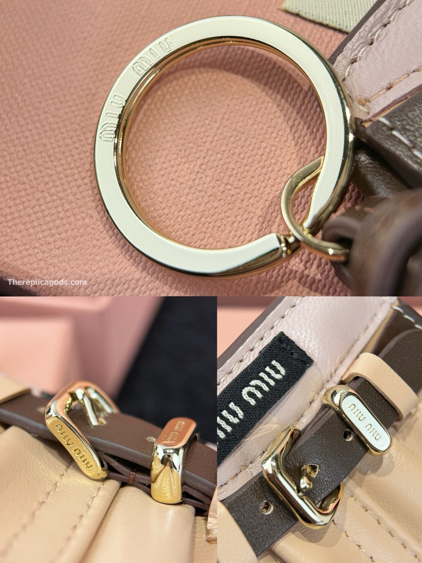 LEATHER KEYCHAIN TRICK IN BEIGE