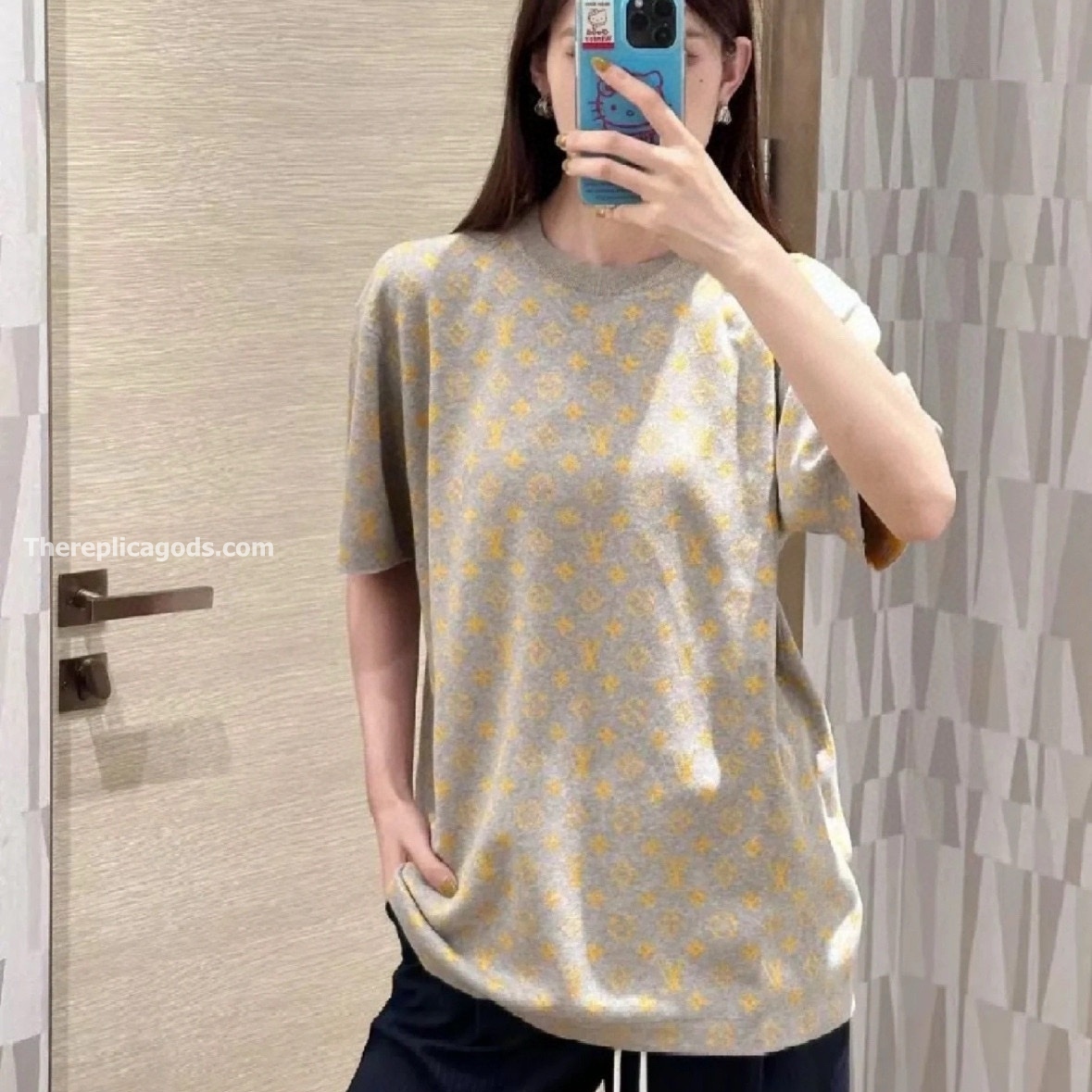 MONOGRAM SHORT-SLEEVED CREWNECK MONOGRAM JACQUARD - TP664