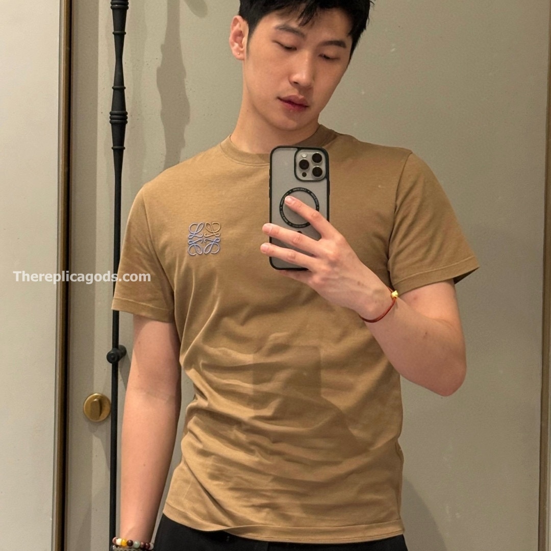 REGULAR FIT T-SHIRT IN COTTON IN CAMEL - TP671