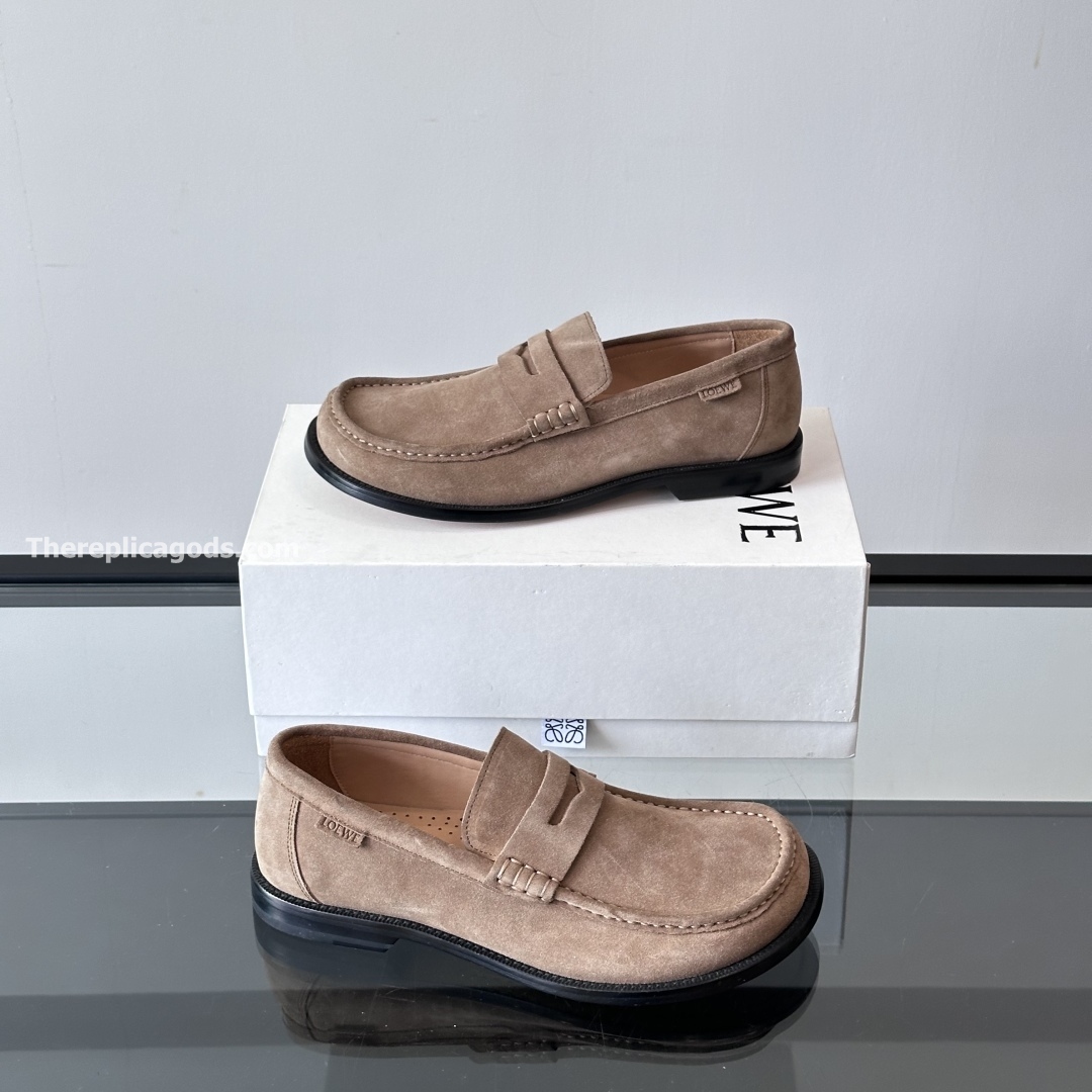 CAMPO BRUSHED-LEATHER LOAFERS