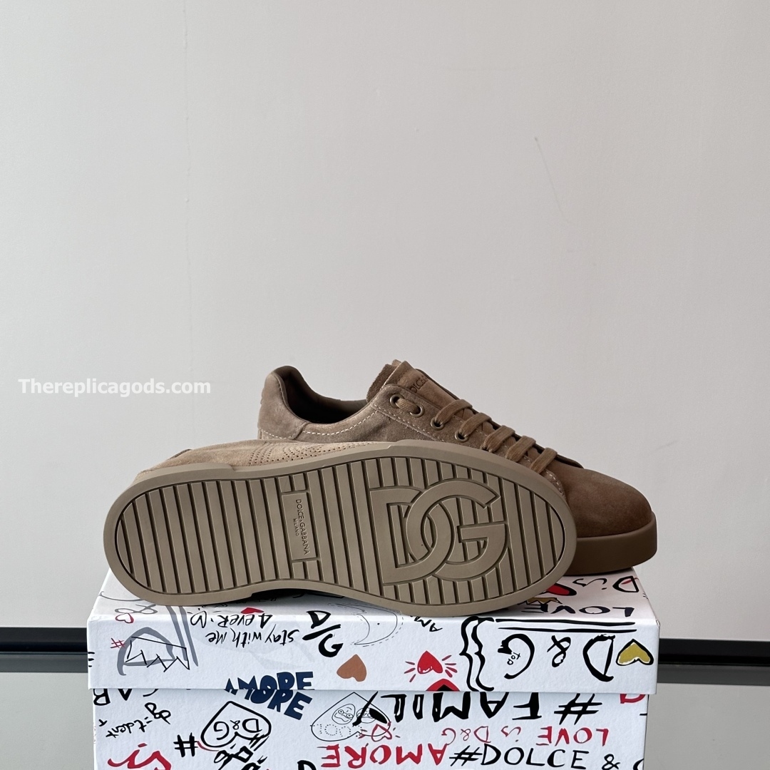 PORTOFINO LEATHER SNEAKERS IN BEIGE - GD242