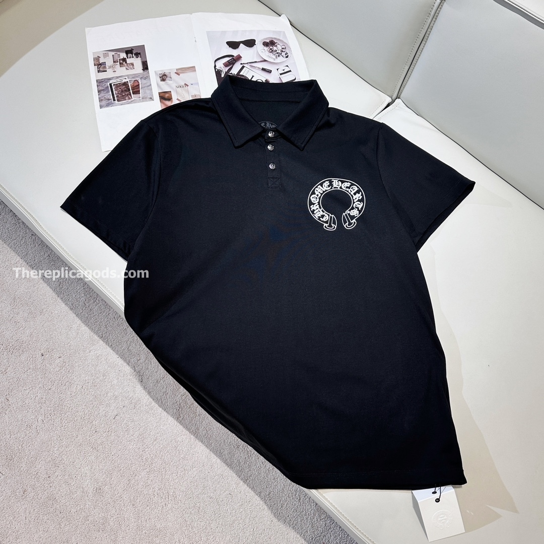 HORSESHOE LOGO POLO IN BLACK - TP570