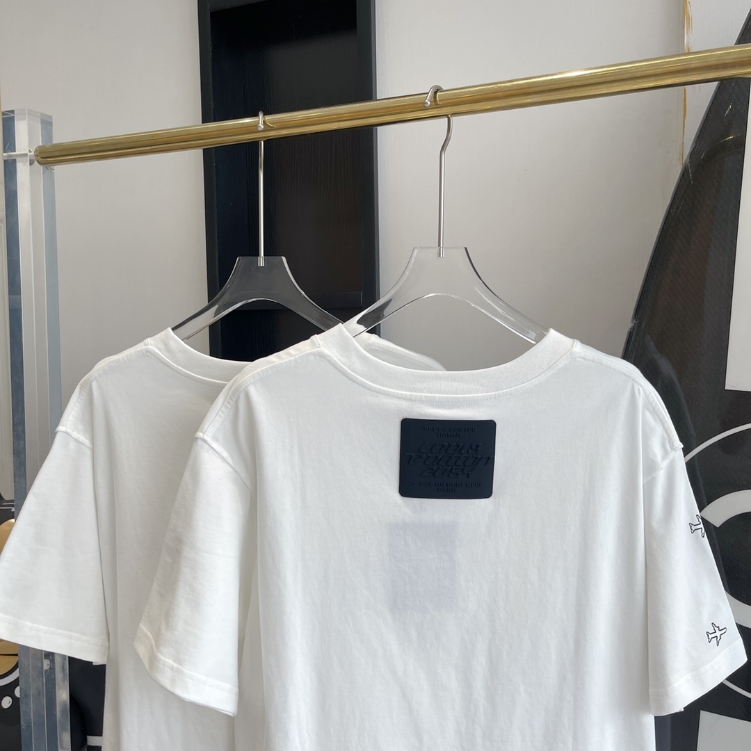 AIRPLANE PRINTED T-SHIRT IN WHITE - TP583
