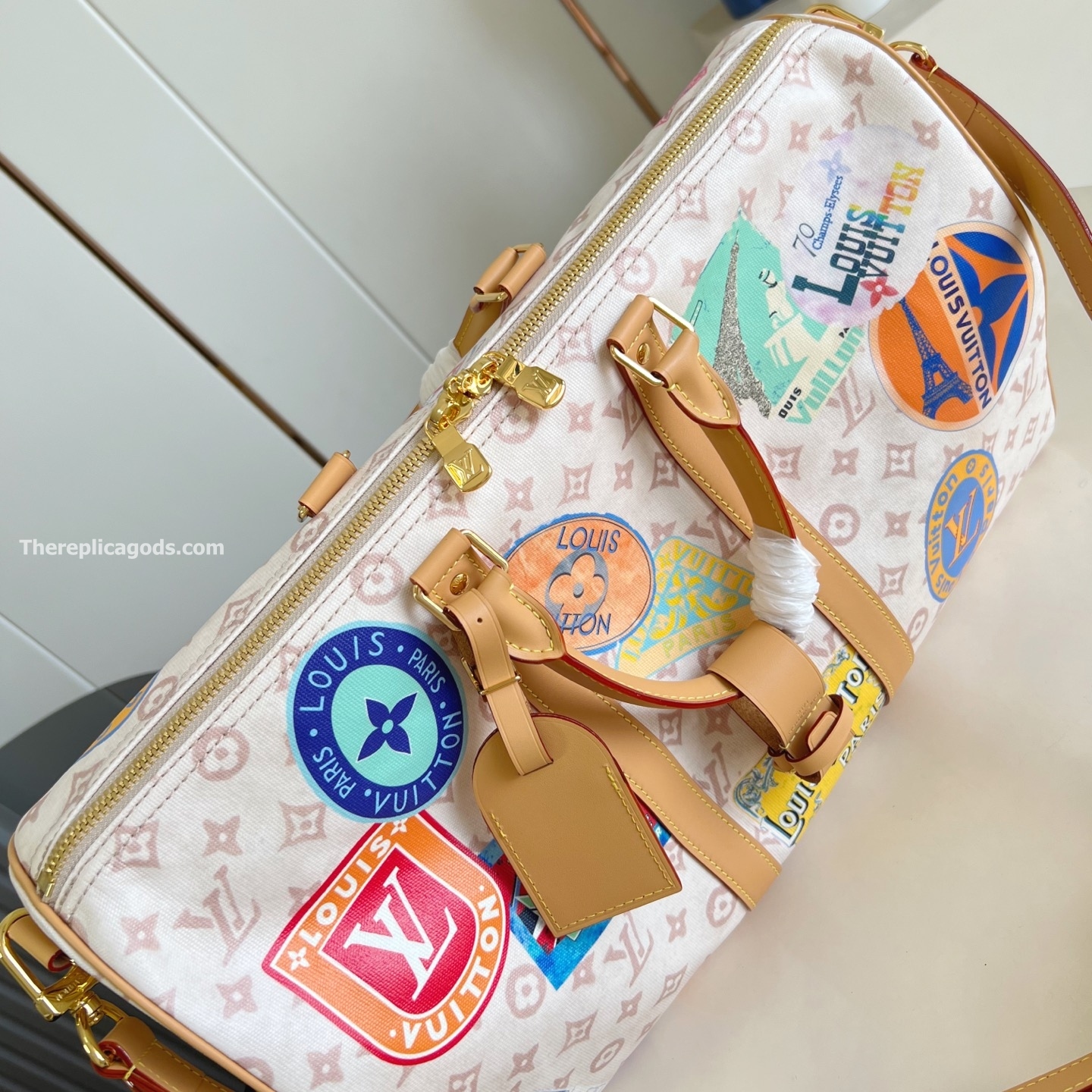 KEEPALL BANDOULIERE 45 MONOGRAM DUNE CANVAS M14736