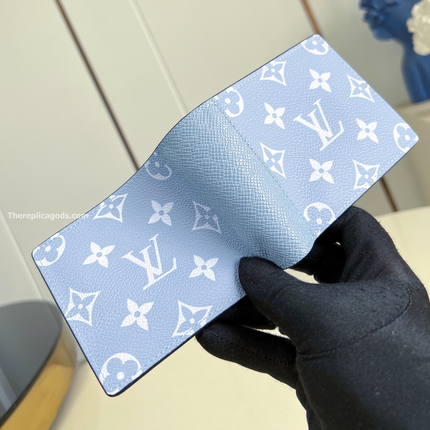 MULTIPLE WALLET BLUE MONOGRAM CANVAS M14111