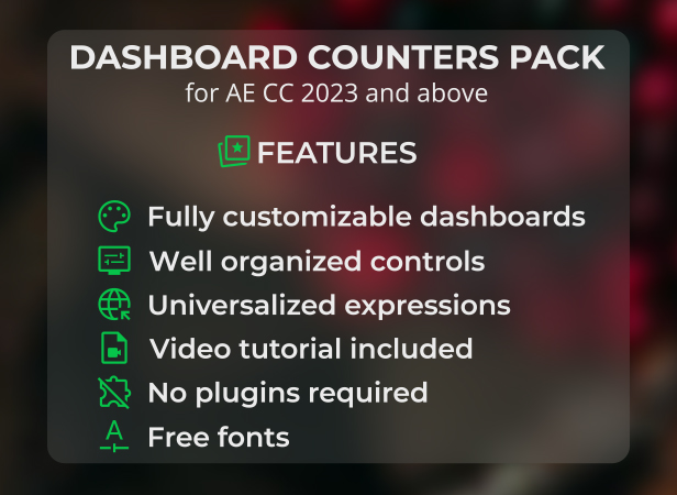 Dashboard Counters Pack - 1